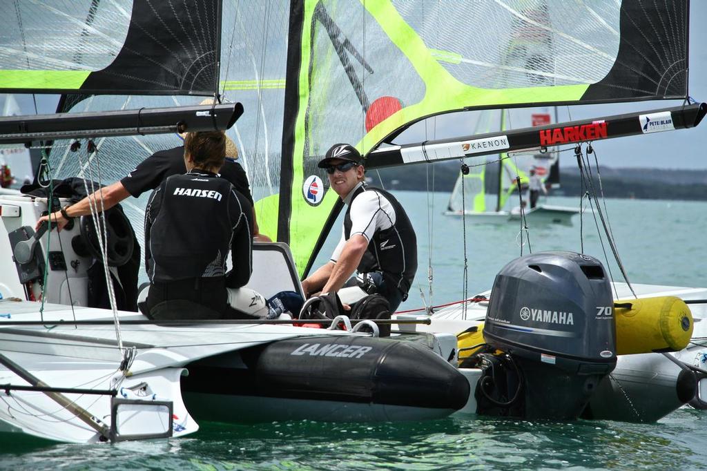 49er enclave - Oceanbridge Sail Auckland - Day 2 © Richard Gladwell www.photosport.co.nz